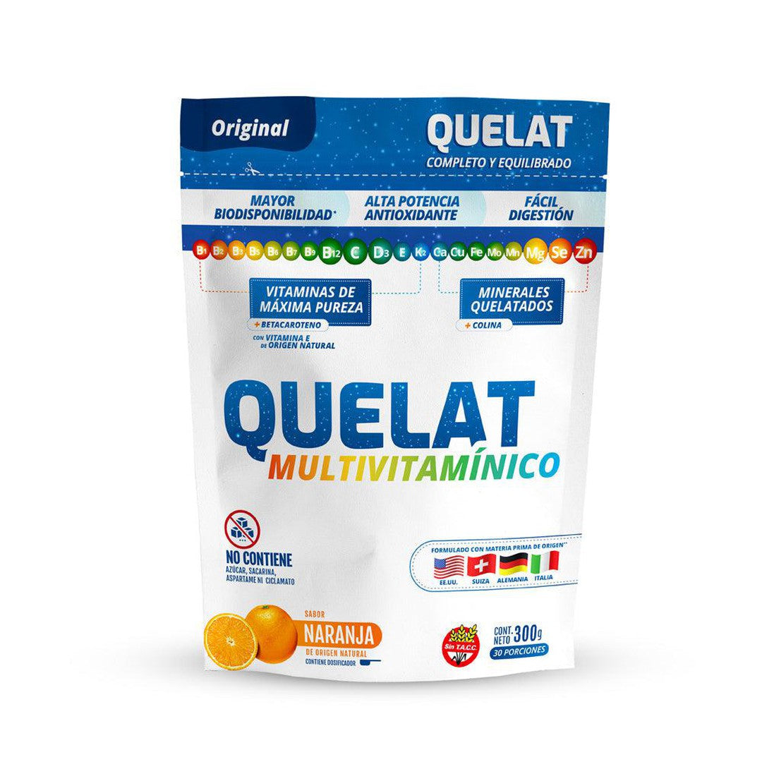 Quelat Orange Multivitamin - High Purity Vitamins (300g/10.58oz each Doypack)